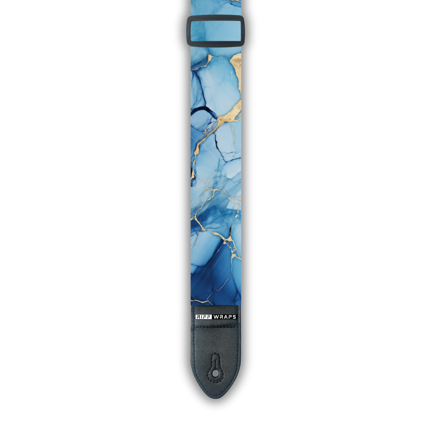 Marble - Blue & Gold - Padded Guitar Strap
