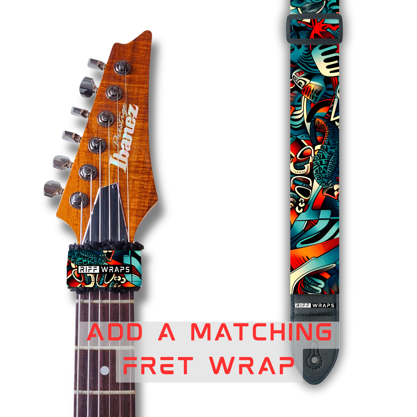 Tribal - Abstract 1 - Padded Guitar Strap