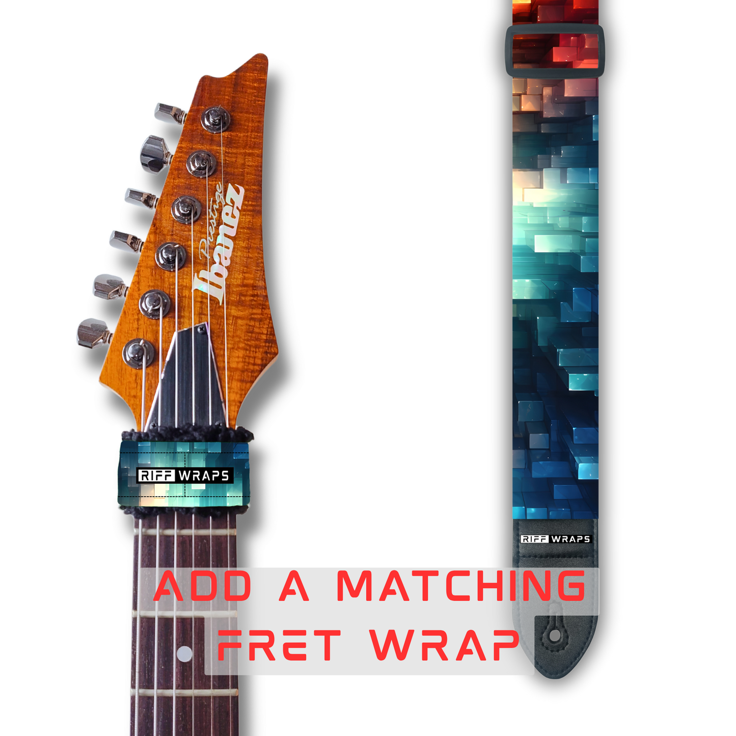 Geometric - Futuristic - Padded Guitar Strap