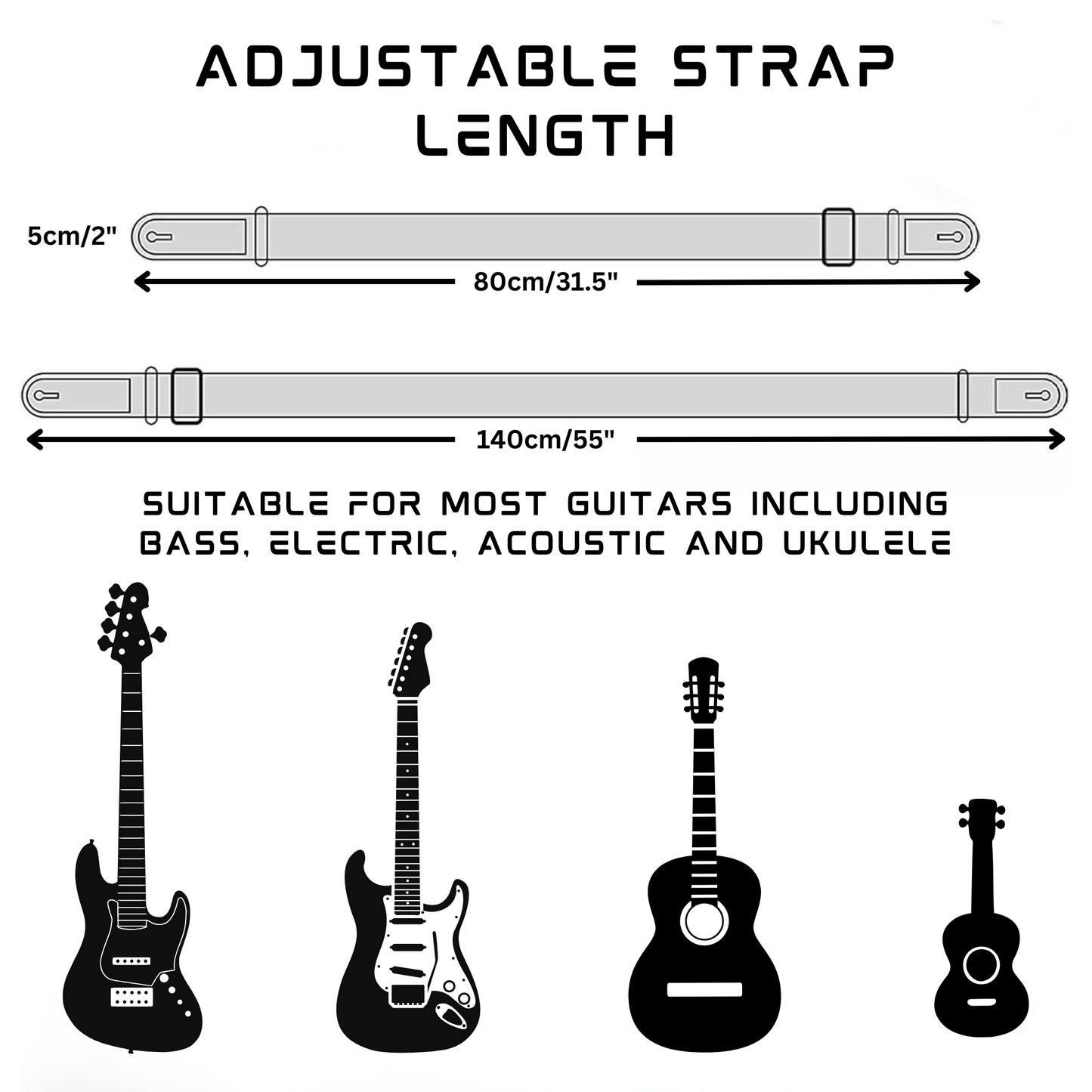 Swirls - Psychedelic - Padded Guitar Strap