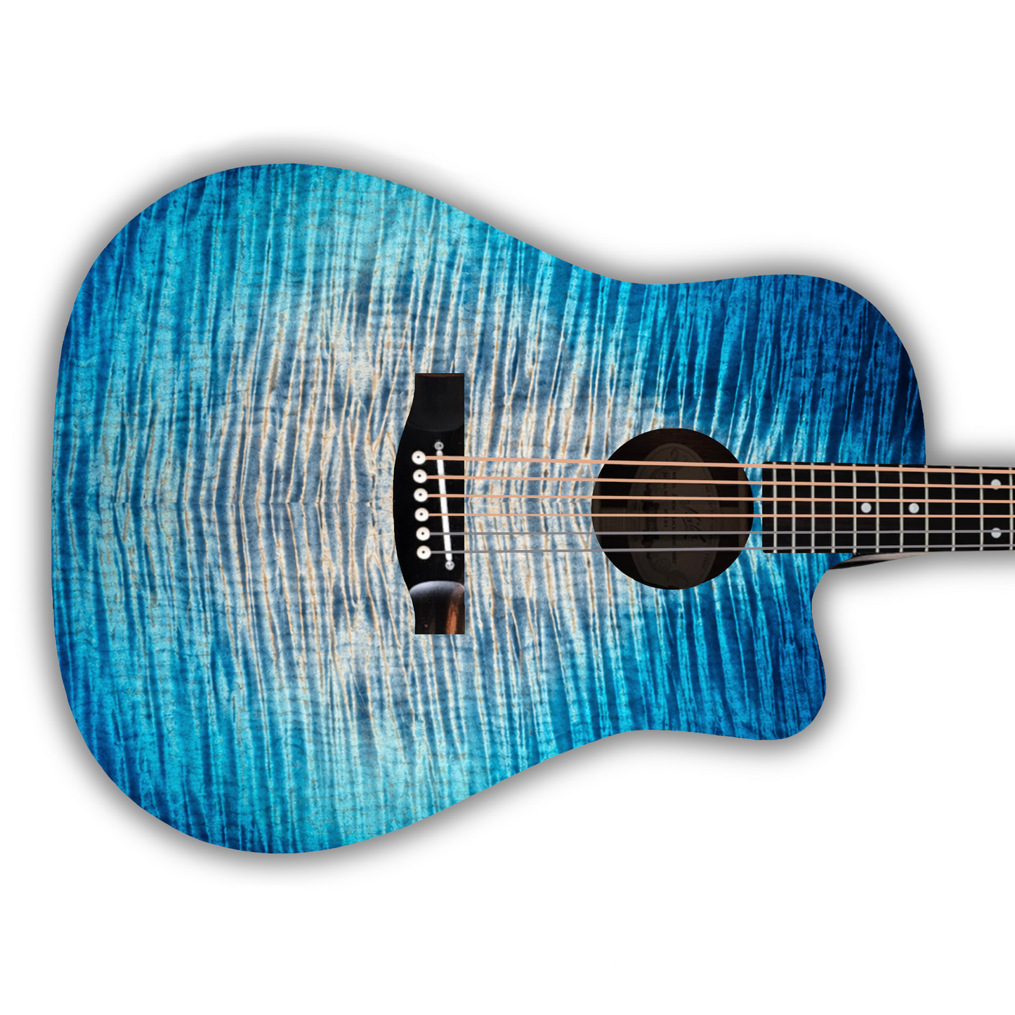 Flame Maple - Blue Burst - Guitar Vinyl Wrap