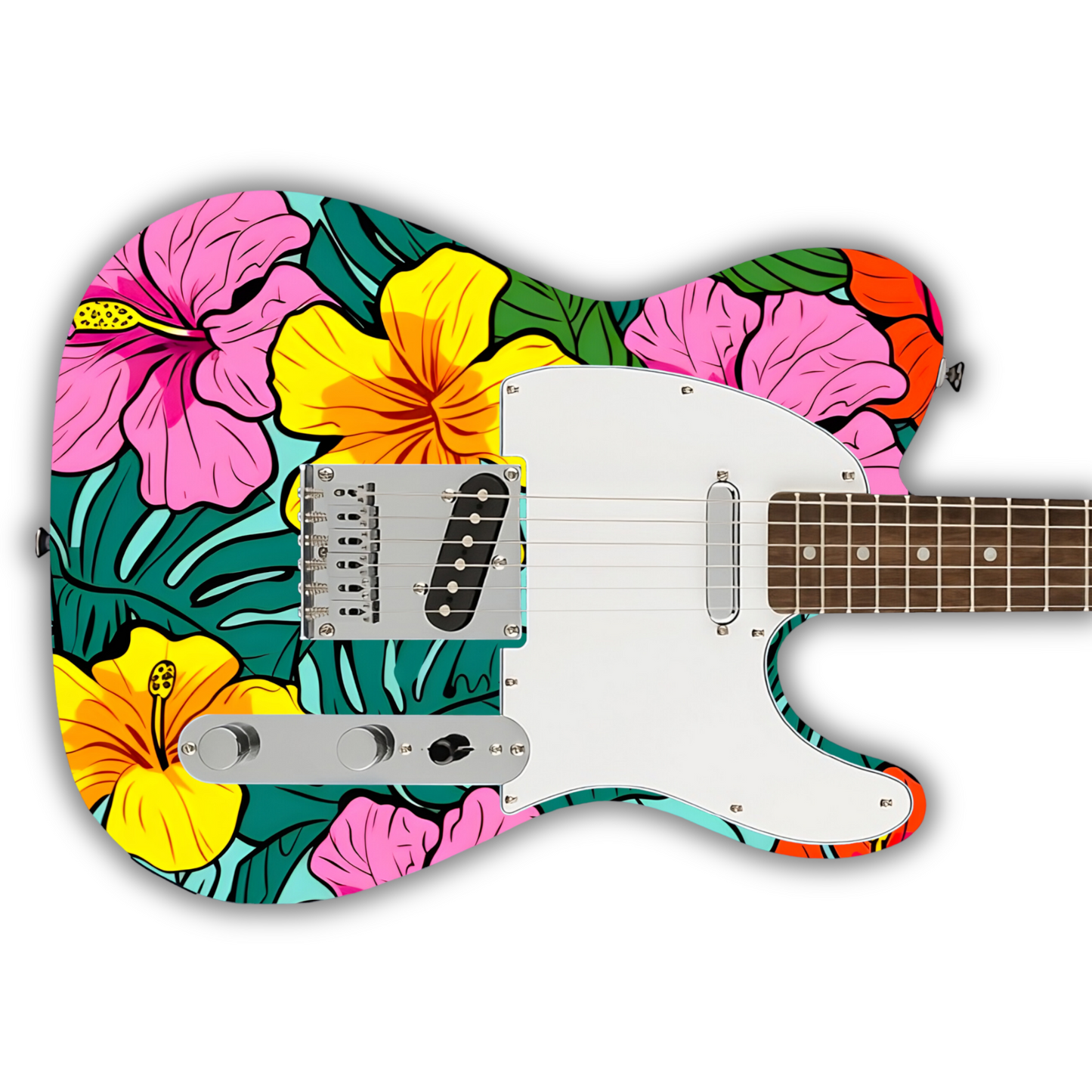 Floral - Hawaiian 1 - Guitar Vinyl Wrap