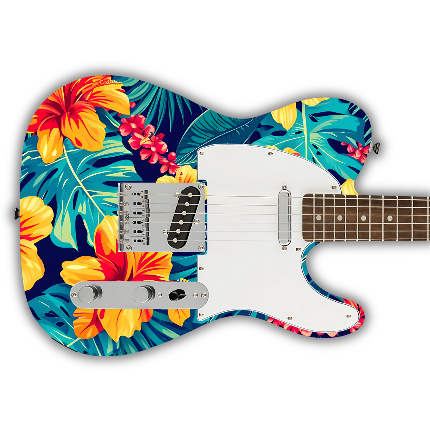 Floral - Hawaiian 2 - Guitar Vinyl Wrap
