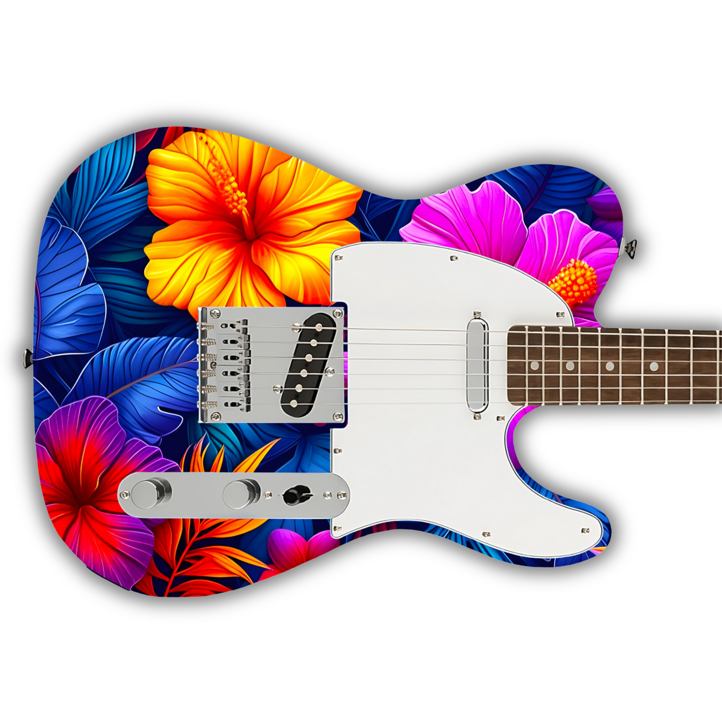 Floral - Hawaiian 3 - Guitar Vinyl Wrap
