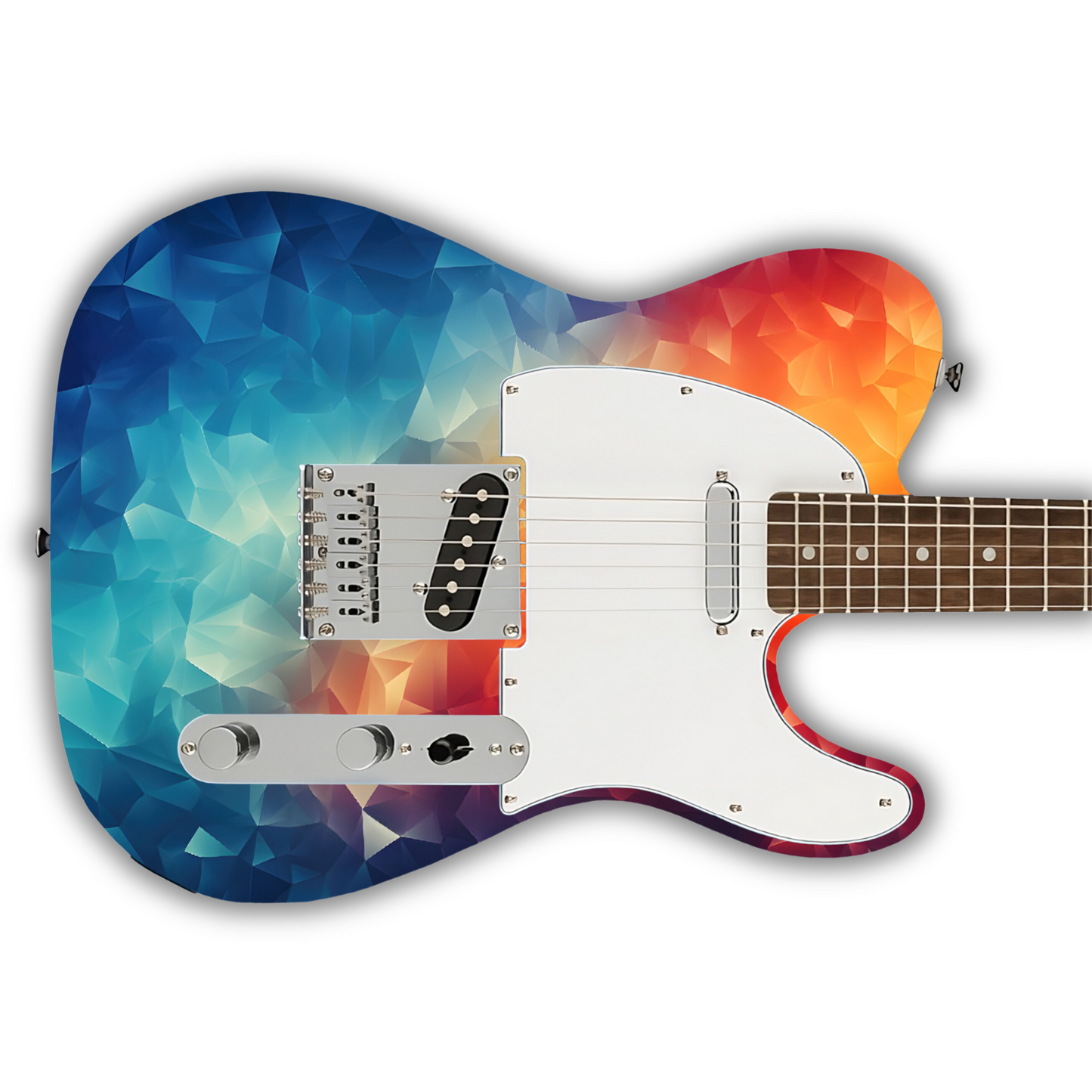 Geometric - Abstract Gradient - Guitar Wrap & Strap Bundle