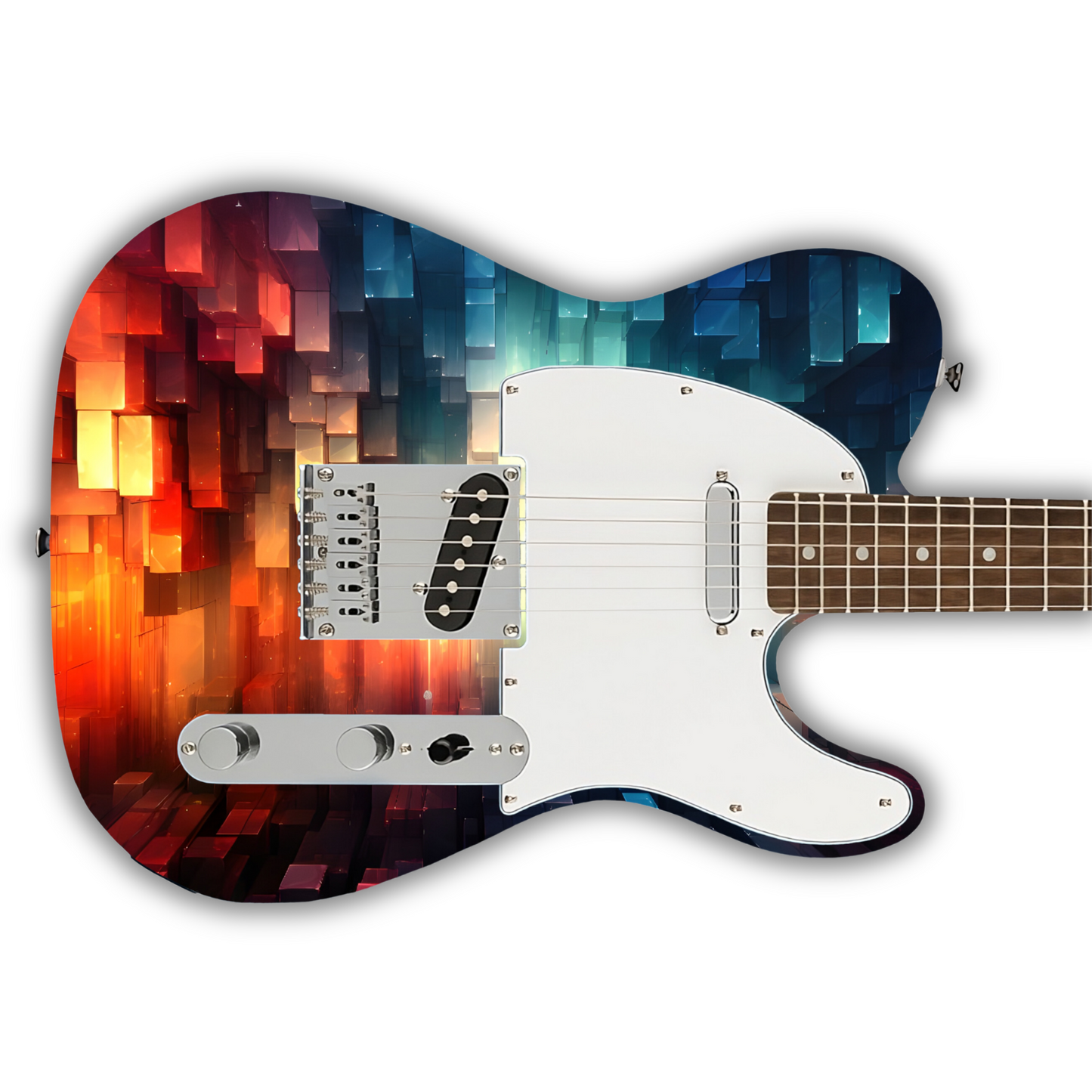Geometric - Futuristic - Guitar Vinyl Wrap