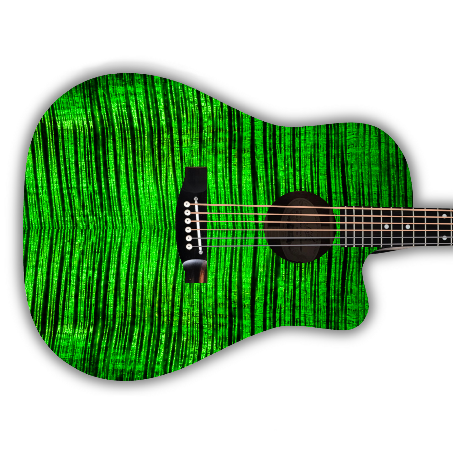 Flame Maple - Green - Guitar Vinyl Wrap