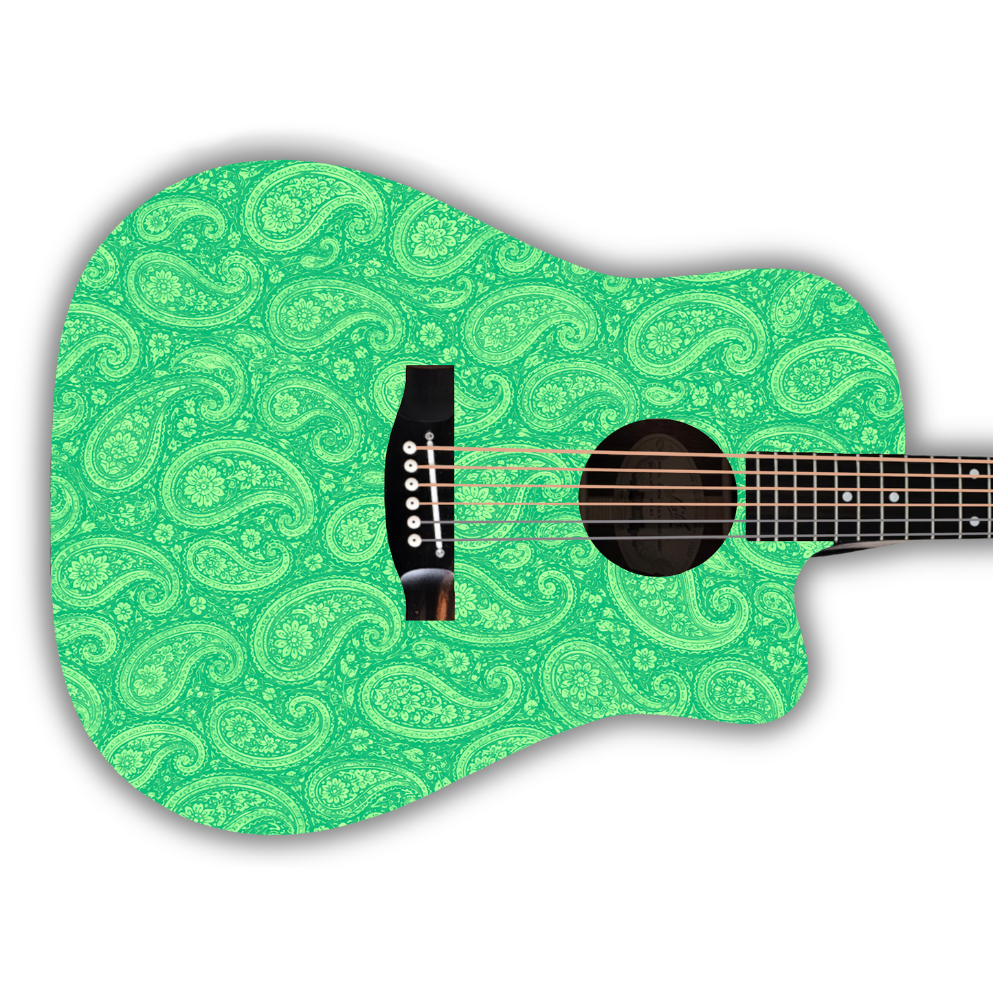Paisley - Green - Guitar Vinyl Wrap