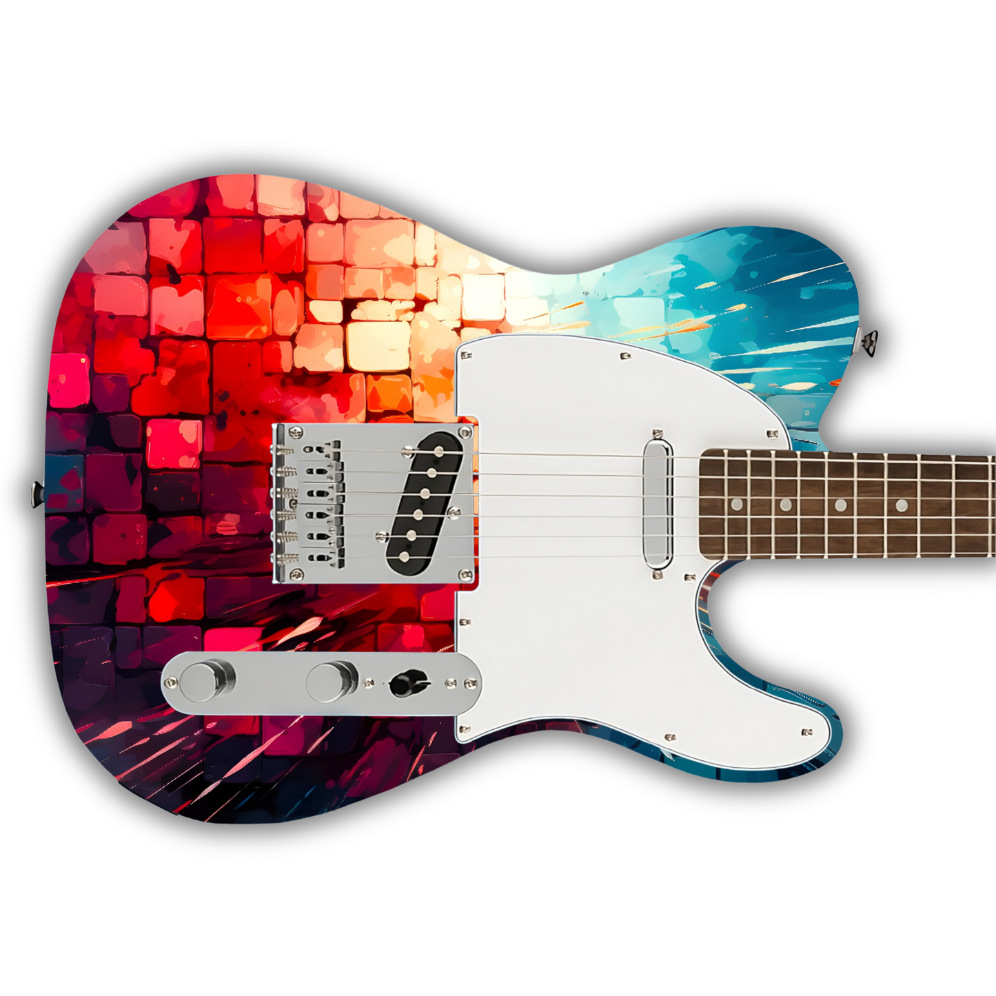 Geometric - Futuristic - Guitar Wrap & Strap Bundle