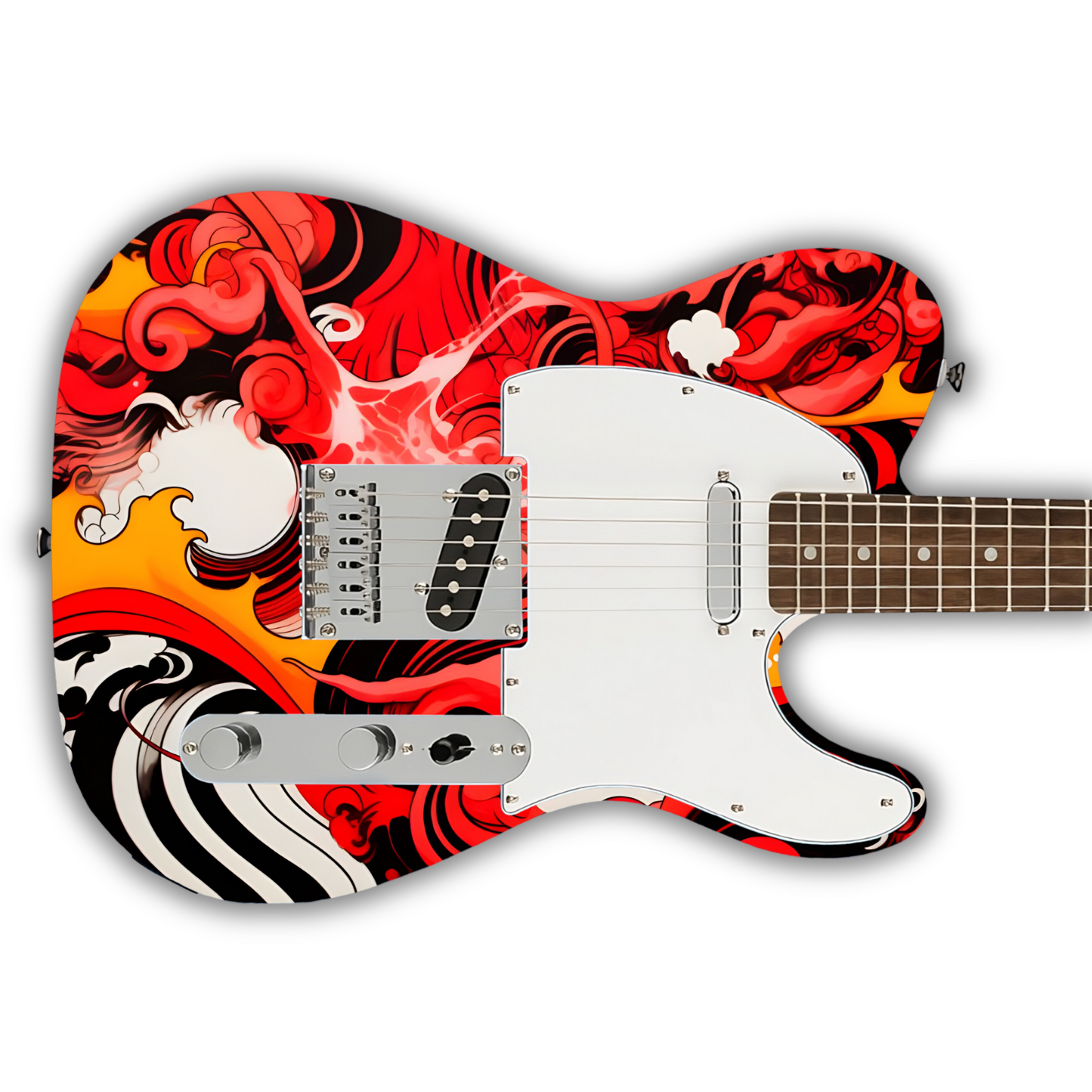 Tribal - Japan Inspired 1 - Guitar Wrap & Strap Bundle