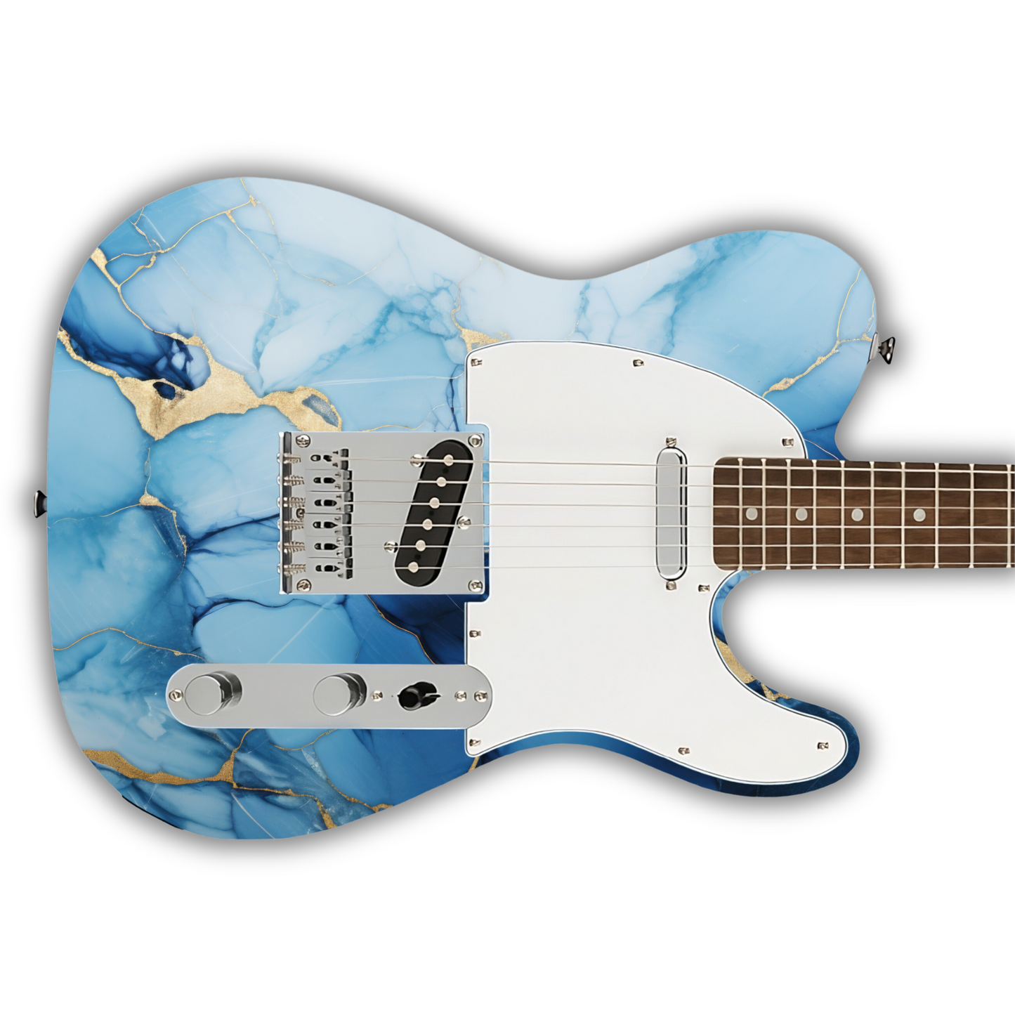 Marble - Blue & Gold - Guitar Vinyl Wrap