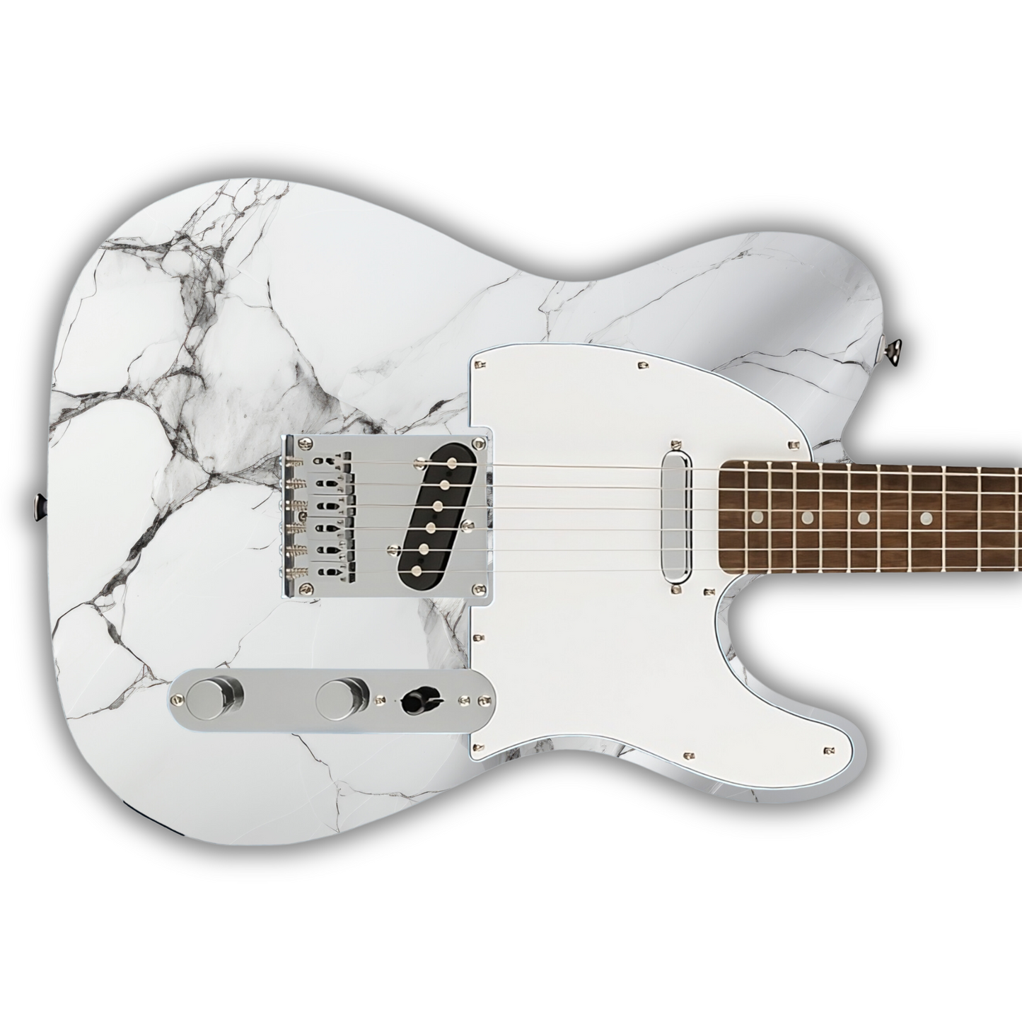 Marble - White & Black - Guitar Vinyl Wrap