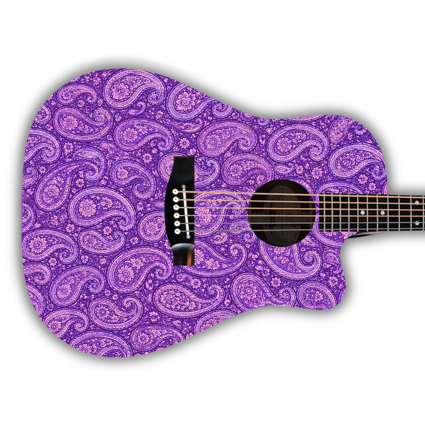 Paisley - Purple & Pink - Guitar Vinyl Wrap