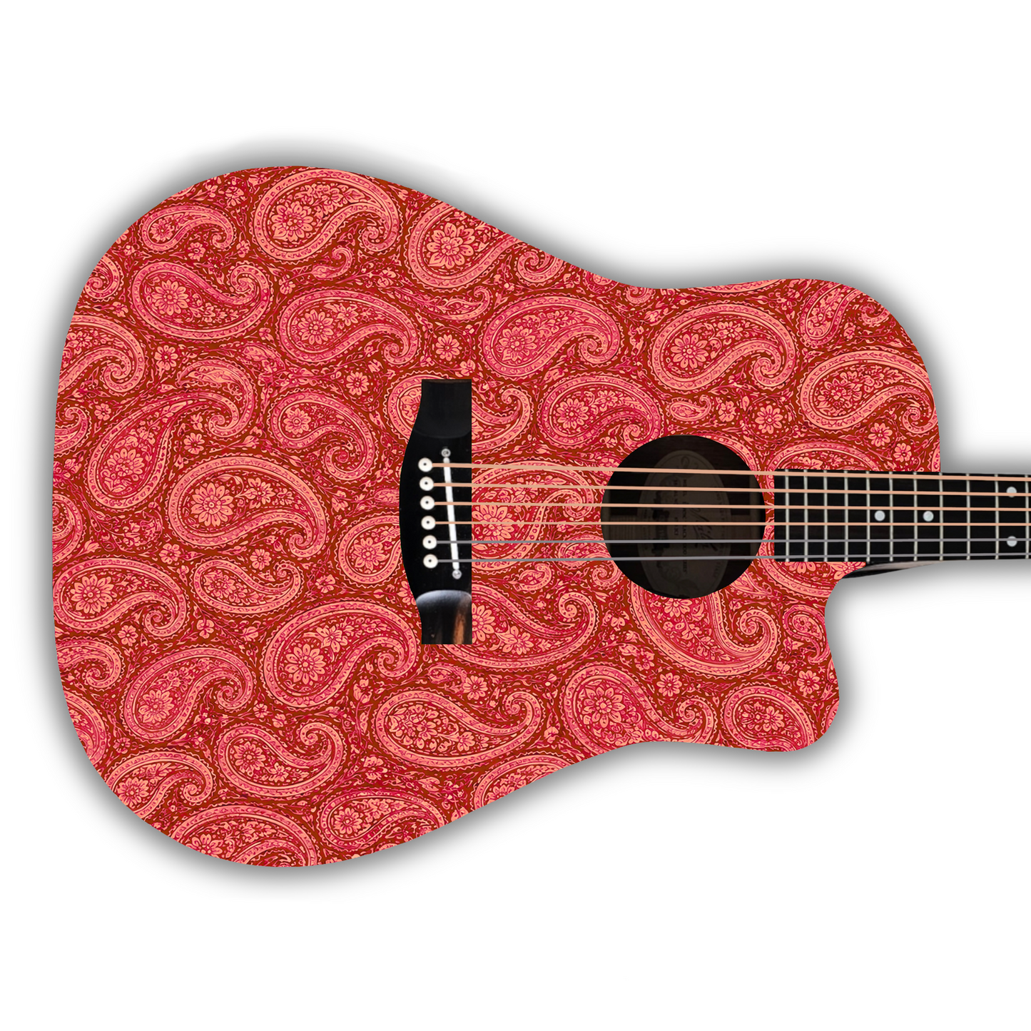 Paisley - Red - Guitar Vinyl Wrap