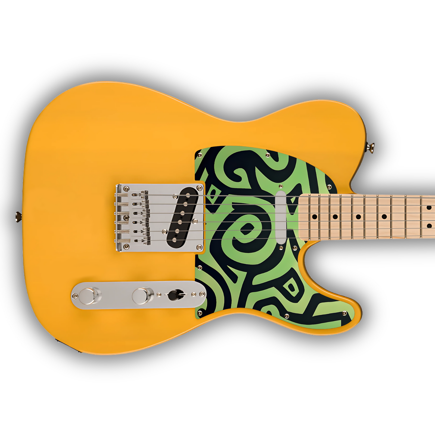 Tribal - Aperiodic Green & Black - Pickguard