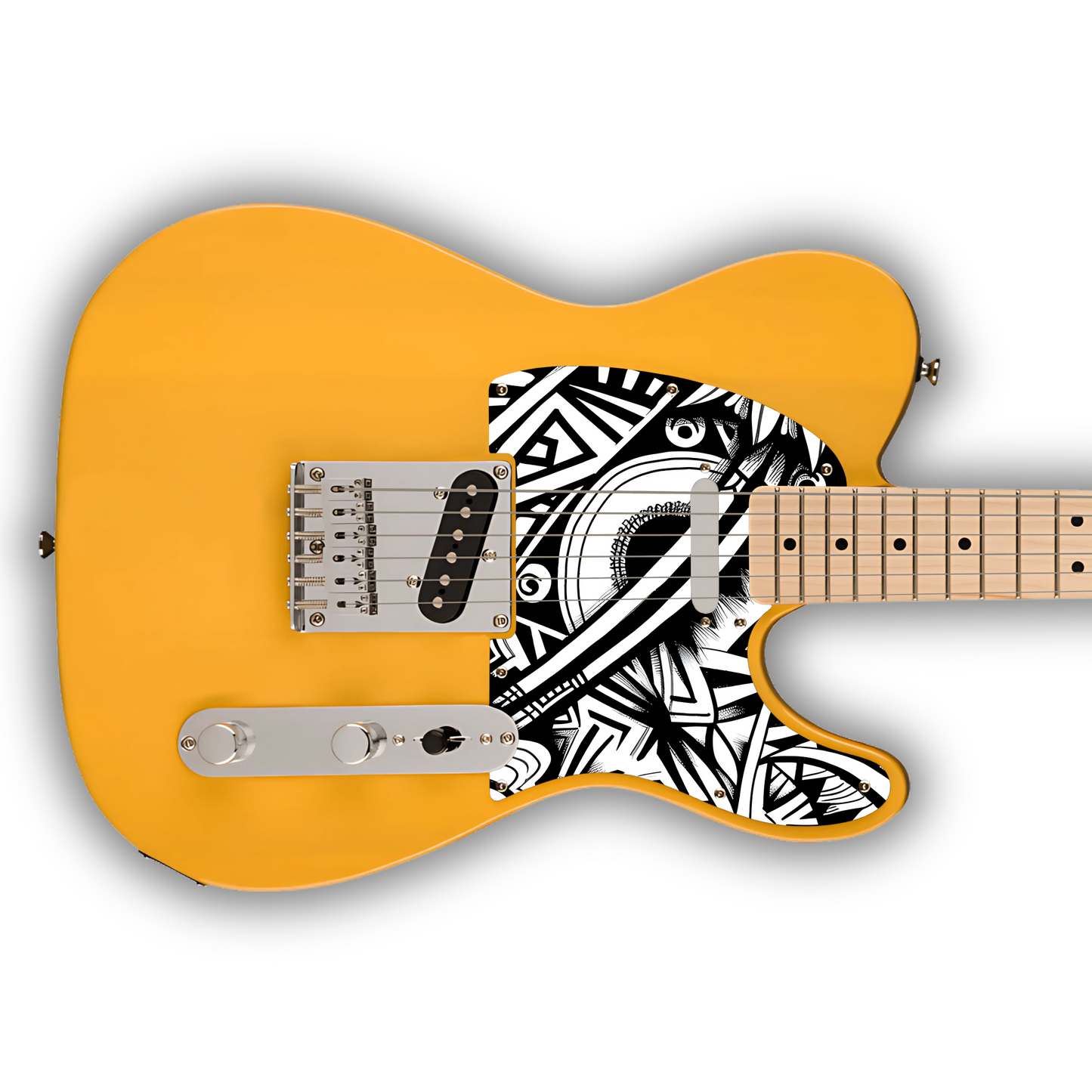 Black & White - Tribal - Pickguard