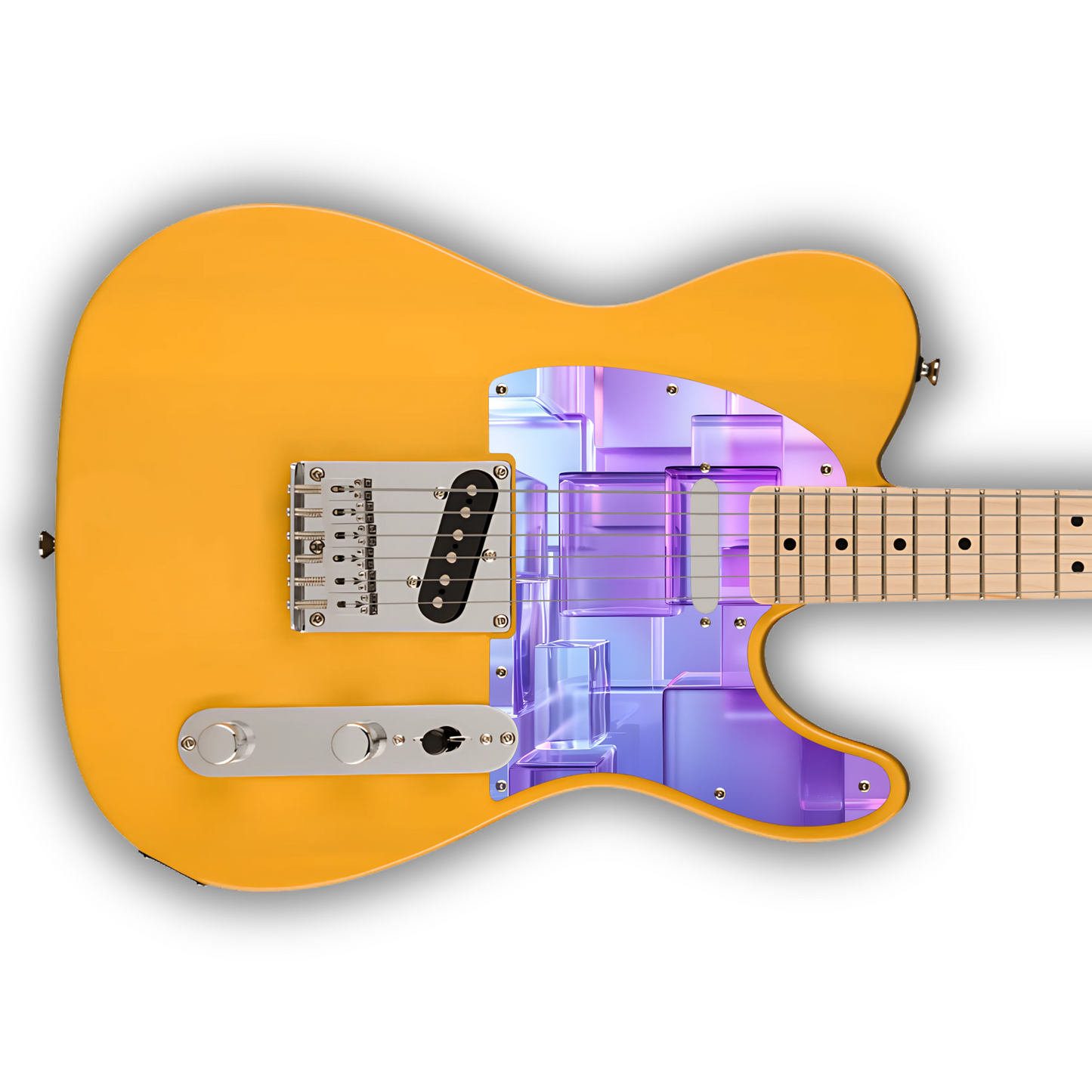 Geometric - 3D Cubes Pink - Pickguard