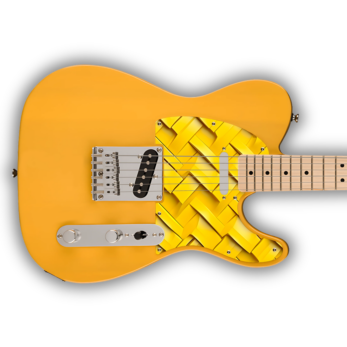 Geometric - 3D Texture Yellow - Pickguard