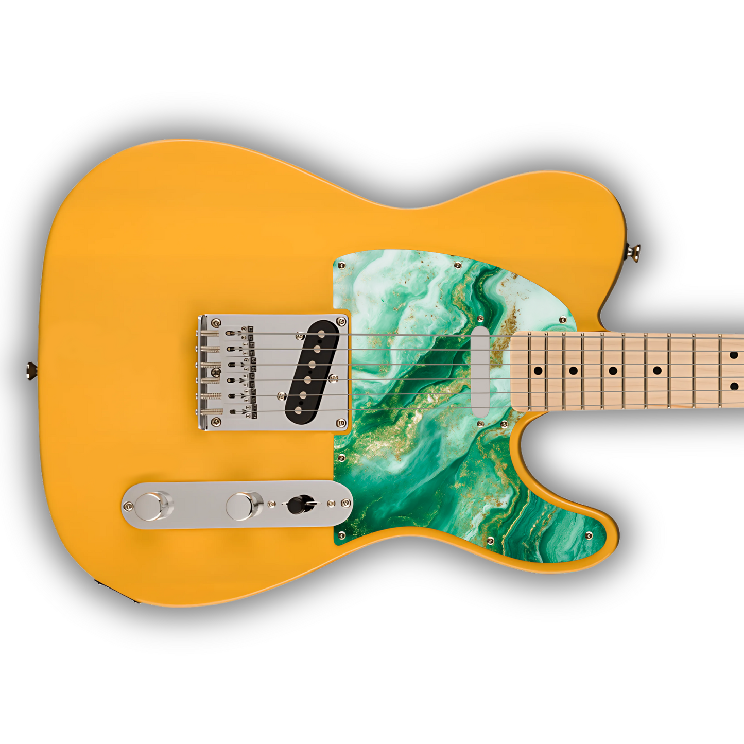 Marble - Green White & Gold 1 - Pickguard