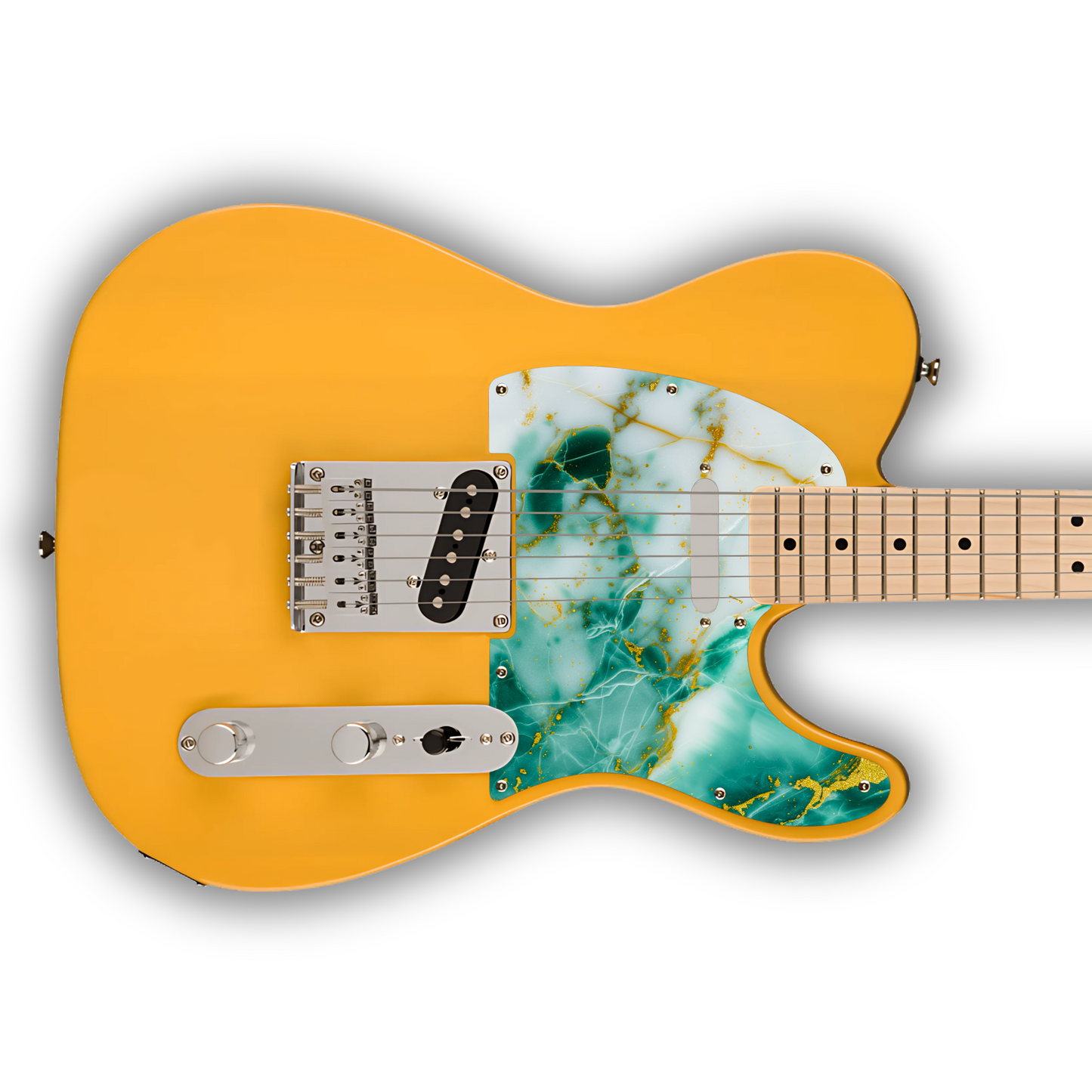 Marble - Green White & Gold 2 - Pickguard