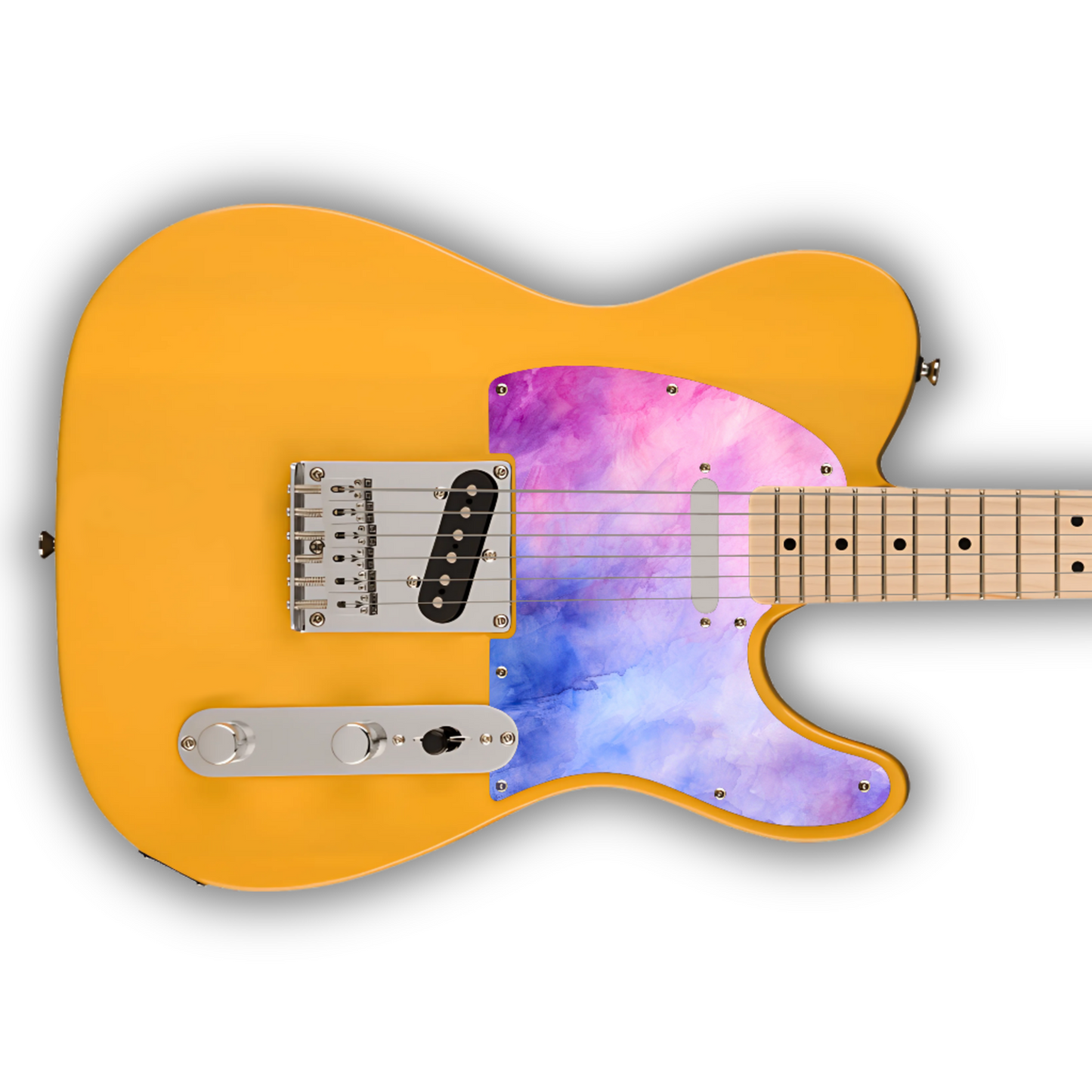 Watercolour - Pink & Blue - Pickguard
