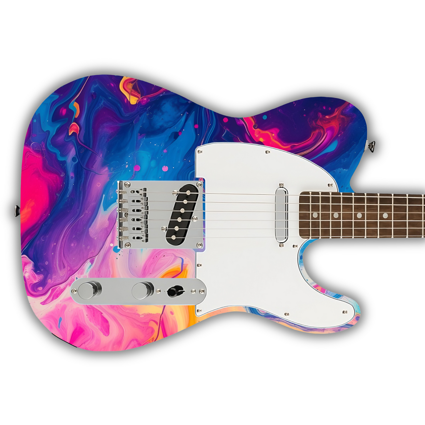 Swirls - Blue & Pink - Guitar Vinyl Wrap
