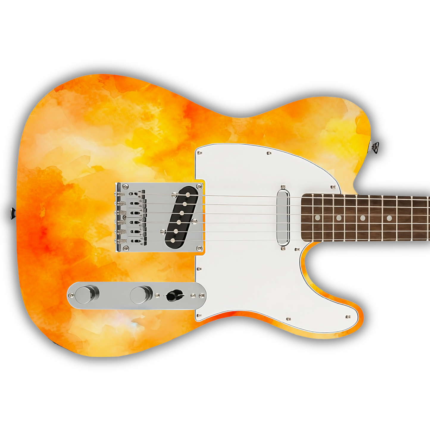 Watercolour - Orange - Guitar Vinyl Wrap
