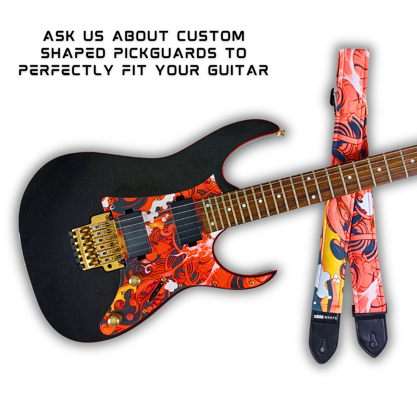 Tribal - Japan Inspired 1 - Padded Guitar Strap
