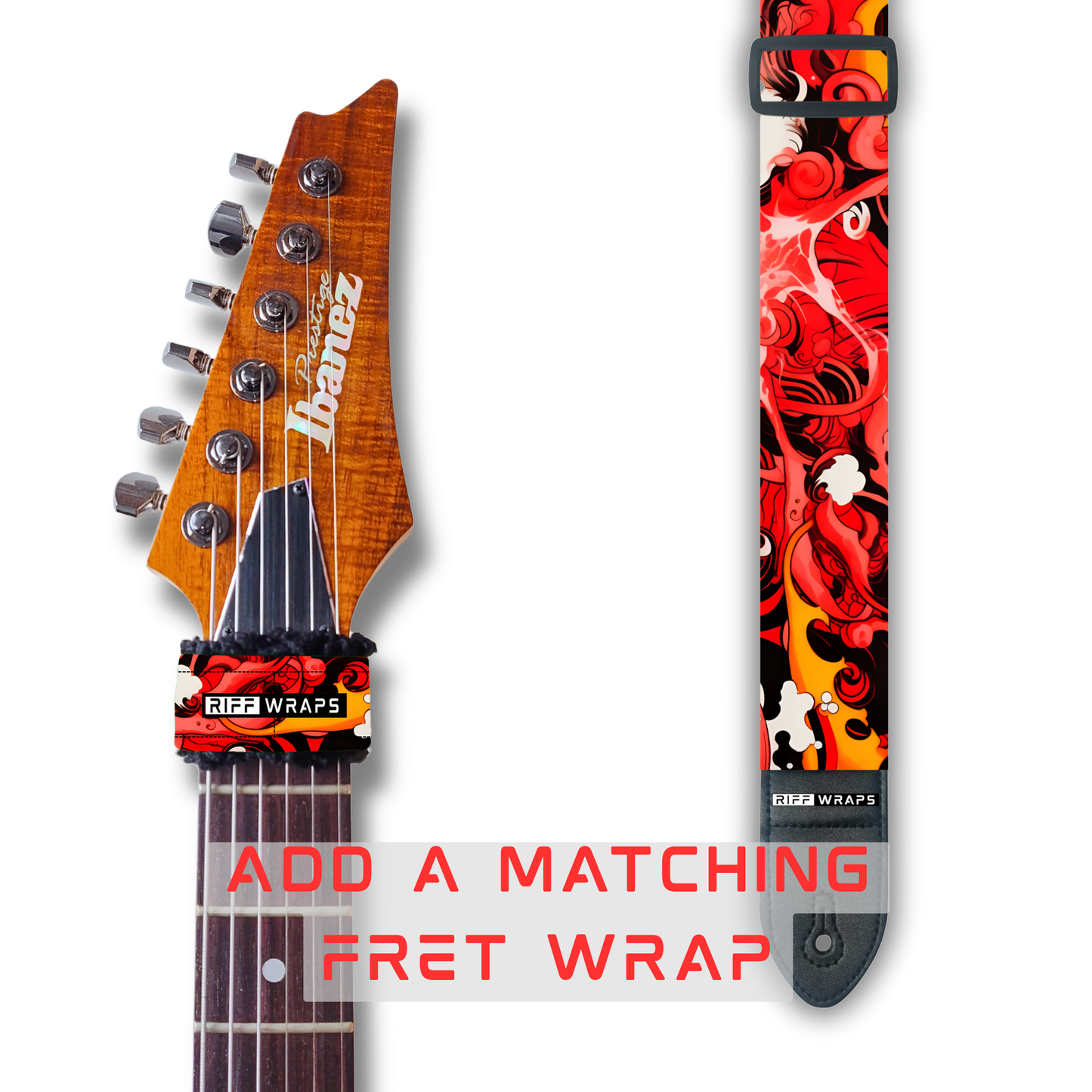Tribal - Japan Inspired 1 - Padded Guitar Strap