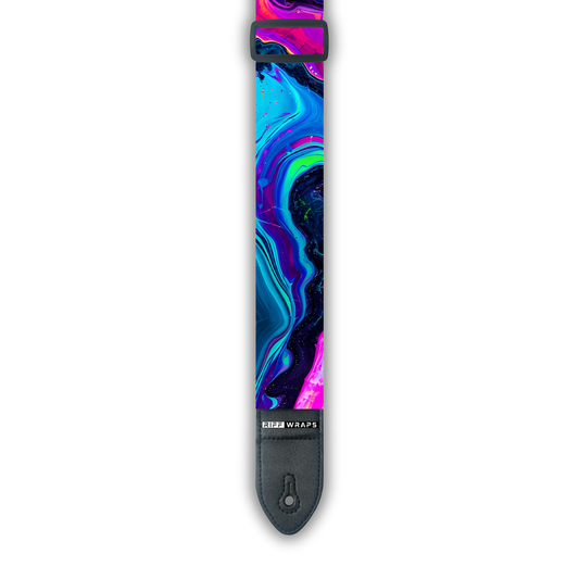 Swirls - Neon 1 - Padded Guitar Strap
