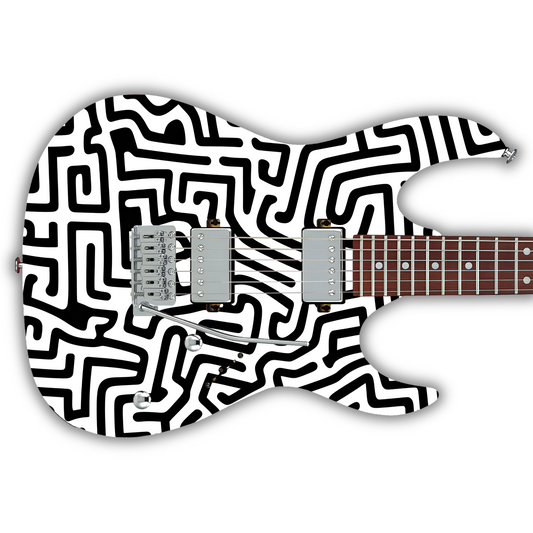 Black & White - Maze - Guitar Vinyl Wrap