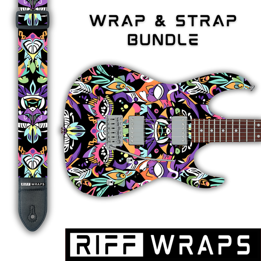 Tribal - Abstract 2 - Guitar Wrap & Strap Bundle