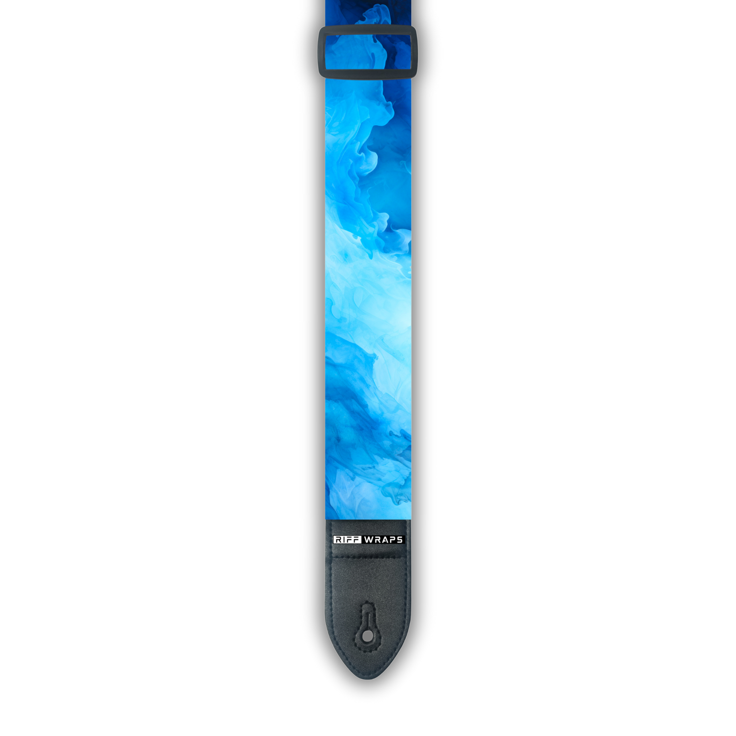 Watercolour - Blue 1 - Padded Guitar Strap