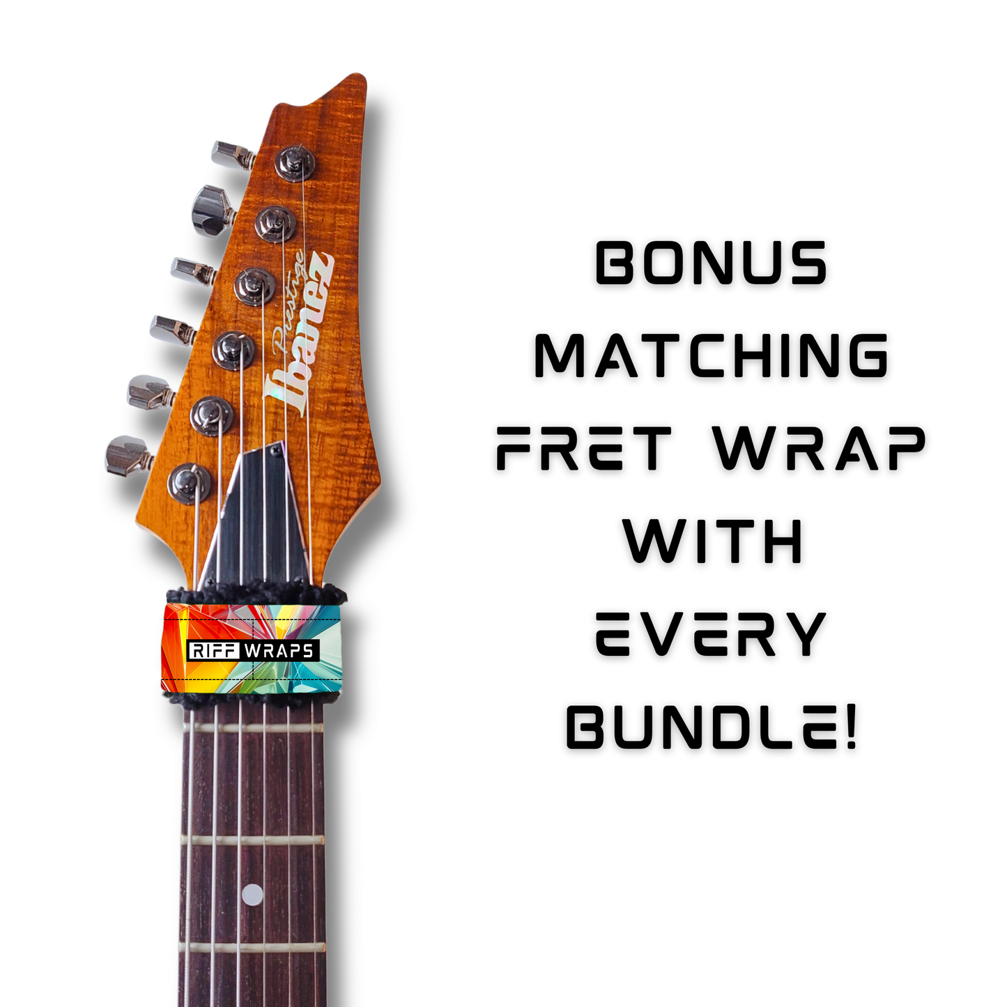 Geometric - Voronoi Rainbow - Guitar Wrap & Strap Bundle