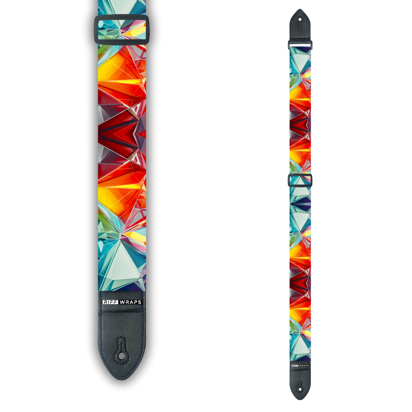Geometric - Voronoi Rainbow - Padded Guitar Strap