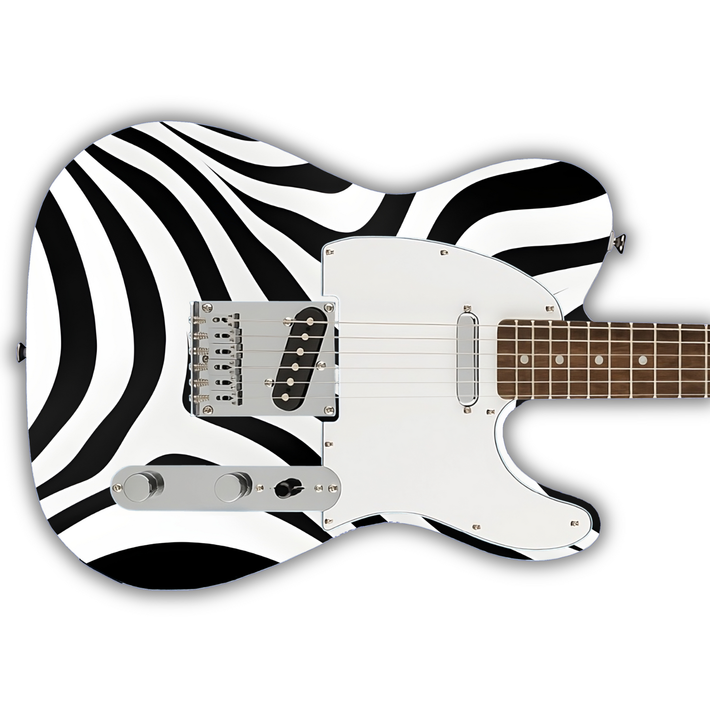 Black & White - Zebra - Guitar Wrap & Strap Bundle