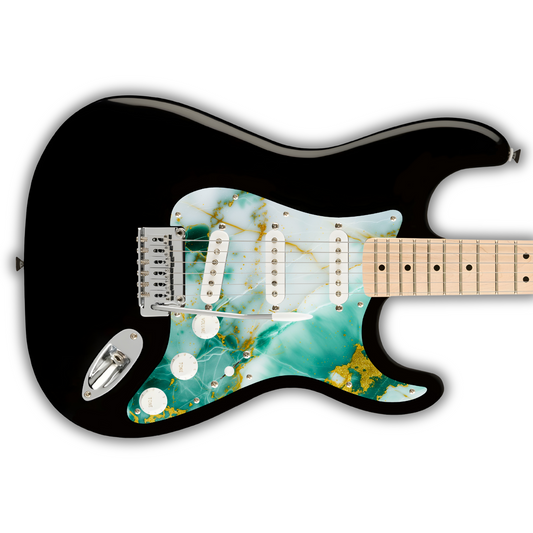 Marble - Green White & Gold 2 - Pickguard