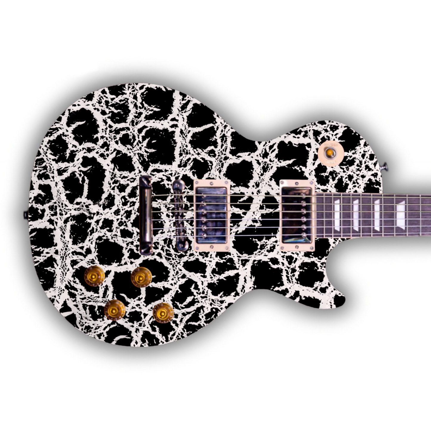 Crackle - Black & White - Guitar Vinyl Wrap