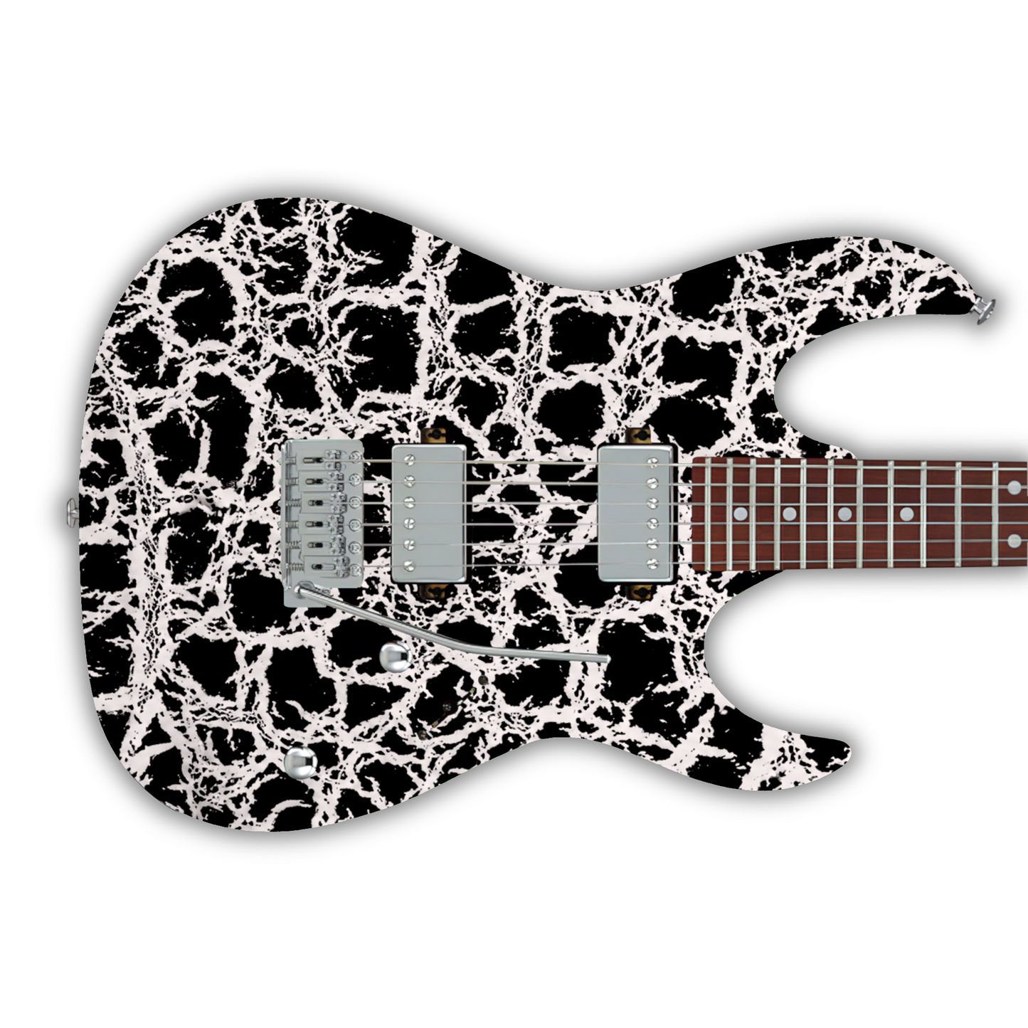Crackle - Black & White - Guitar Vinyl Wrap