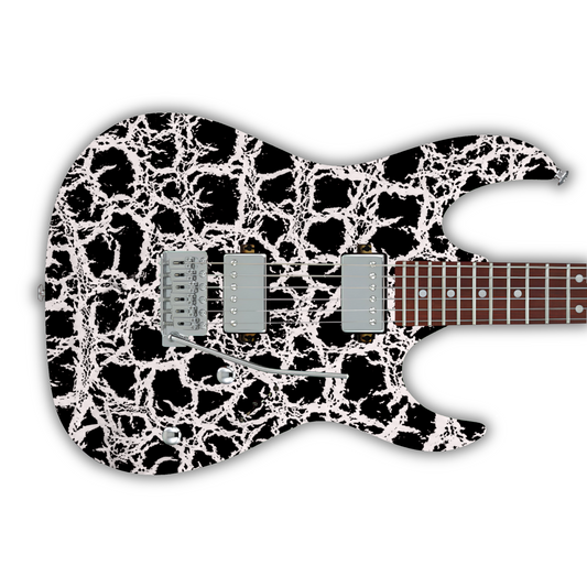 Crackle - Black & White - Guitar Vinyl Wrap