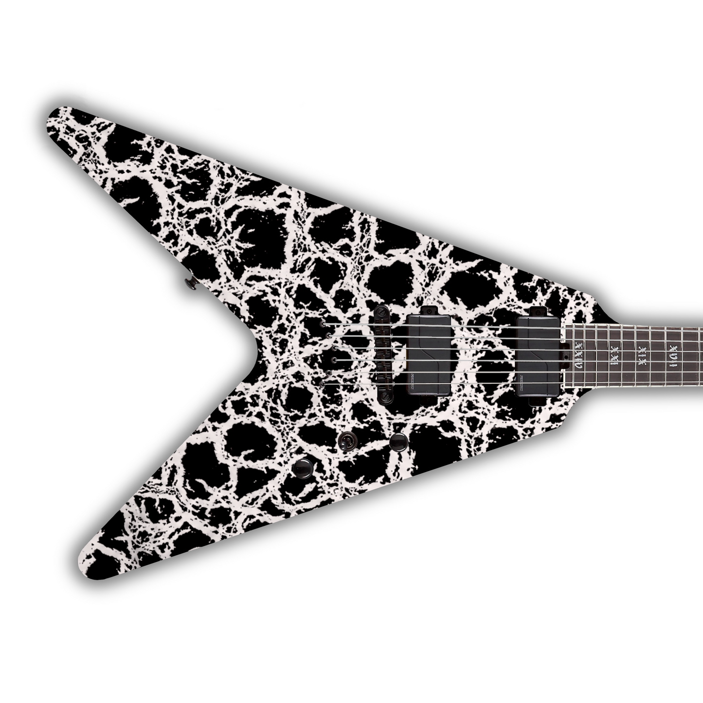 Crackle - Black & White - Guitar Vinyl Wrap