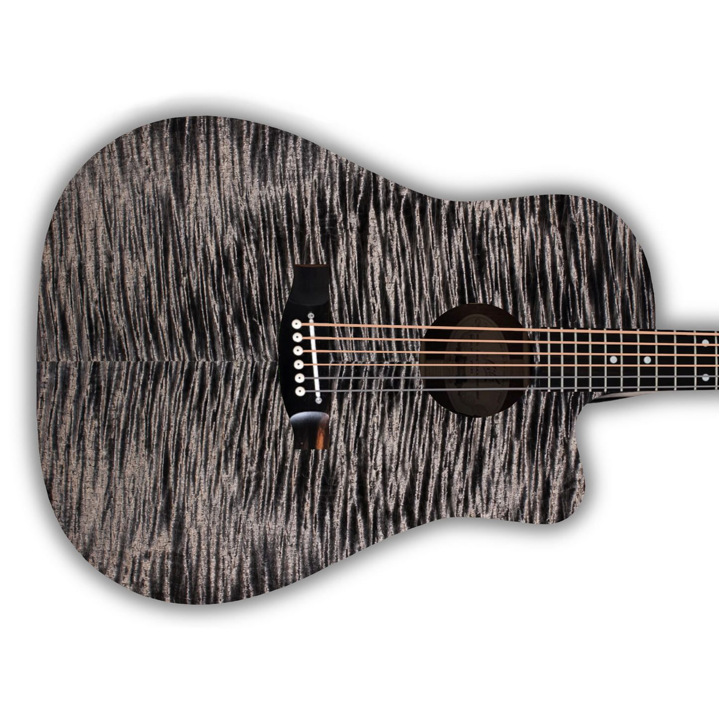 Flame Maple - Black & Grey - Guitar Vinyl Wrap