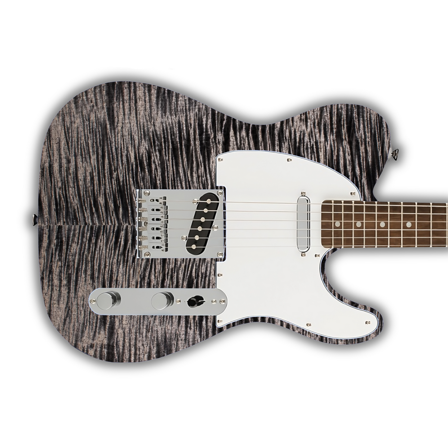 Flame Maple - Black & Grey - Guitar Vinyl Wrap