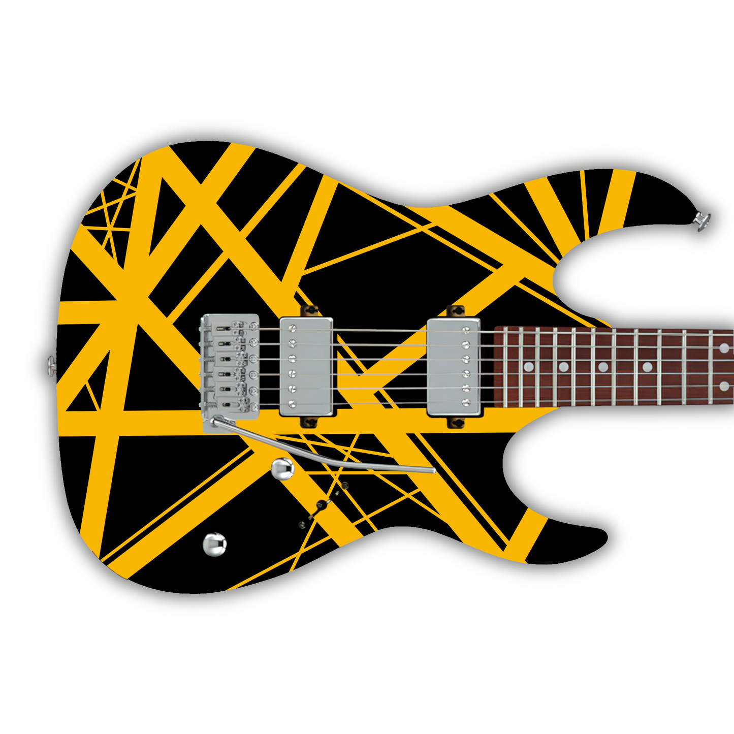 Icons - Black With Yellow Stripes - Guitar Vinyl Wrap