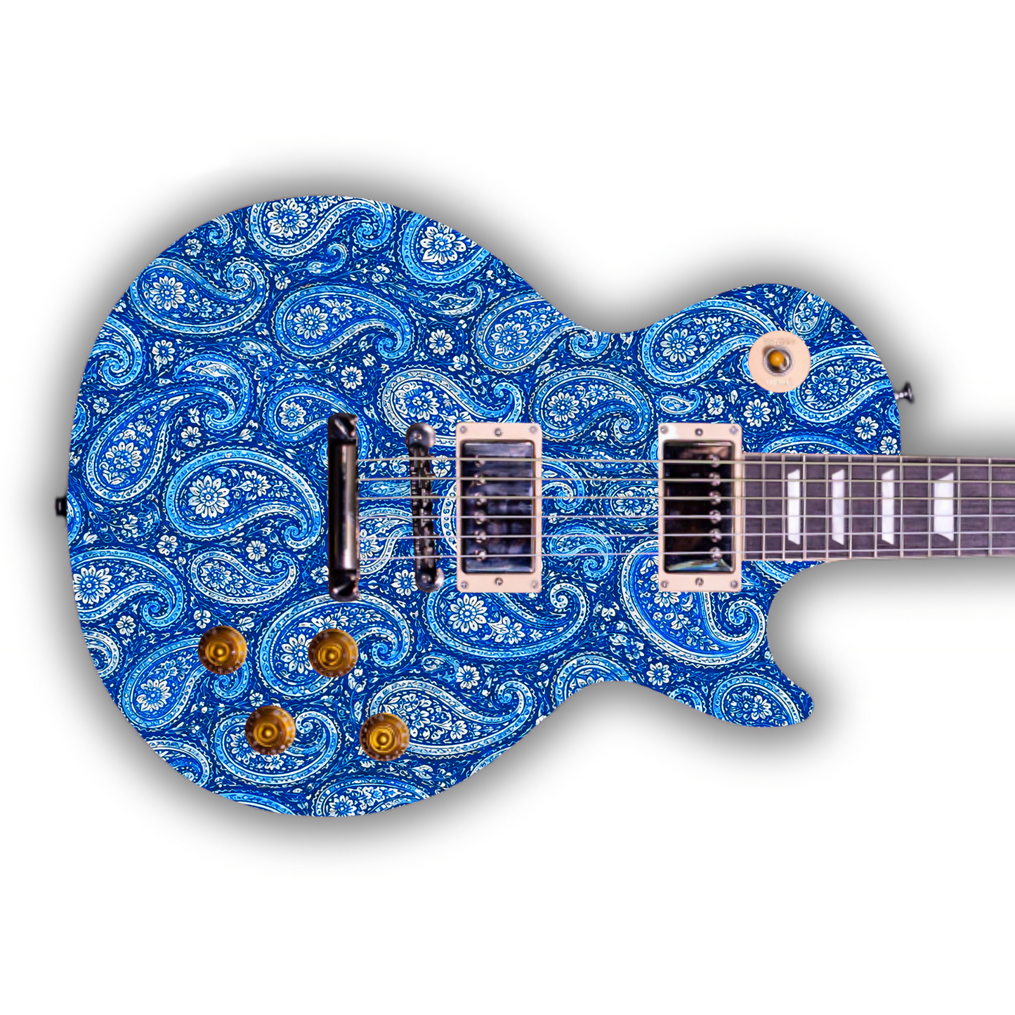 Paisley - Blue & White - Guitar Vinyl Wrap