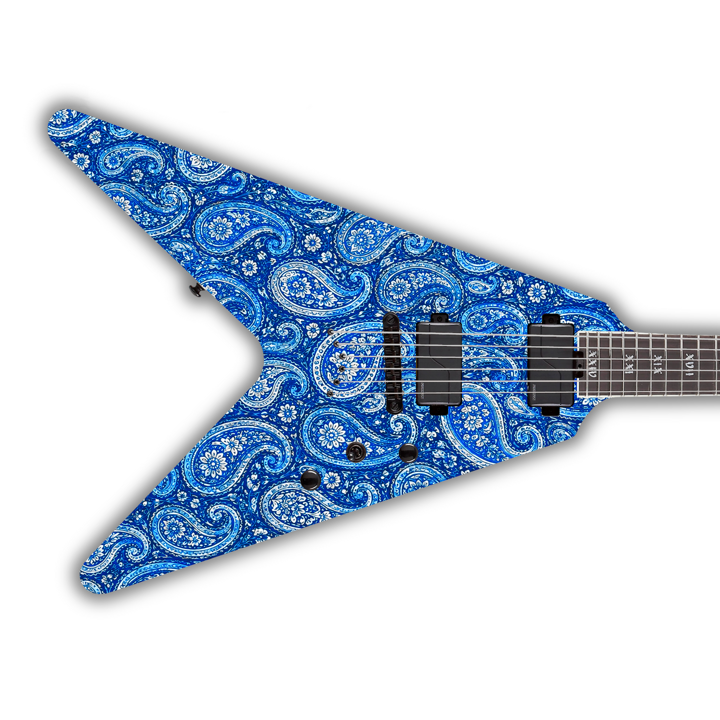 Paisley - Blue & White - Guitar Vinyl Wrap