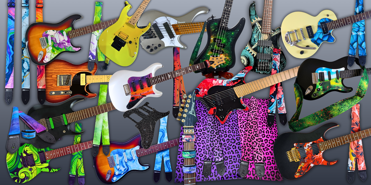 Custom Guitar Wraps, Straps & Pickguards | Skins, Decals, Stickers ...