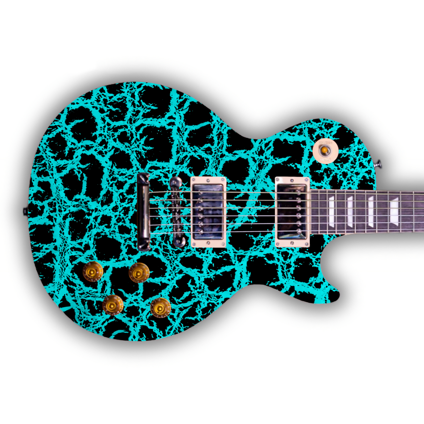 Crackle - Cyan - Guitar Vinyl Wrap
