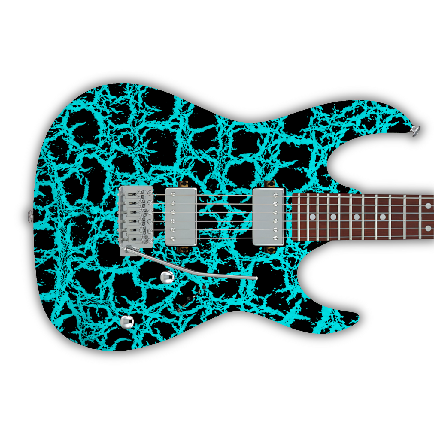 Crackle - Cyan - Guitar Vinyl Wrap