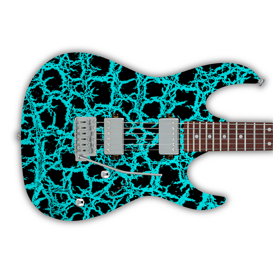 Crackle - Cyan - Guitar Vinyl Wrap